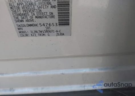 2017 Infiniti Qx60 from USA, damaged, VIN 5N1DL0MM0HC547653